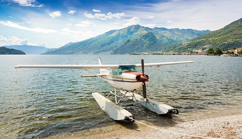 LAC, AILE, FLOTTEUR, GALET, HYDRAVION