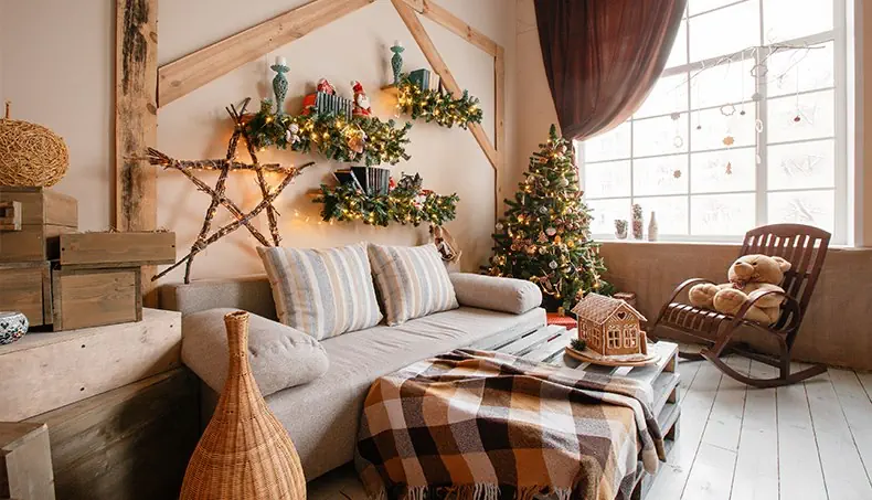 CHRISTMAS, BLANKET, BOX, ROCKING CHAIR, STAR