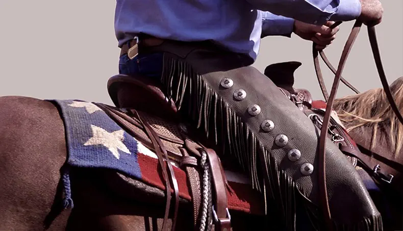 COWBOY, CHEVAL, CHEMISE, CUIR, CLOU