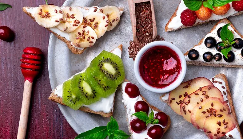 KIWI, JAM, FLAX, BANANA, SANDWICH