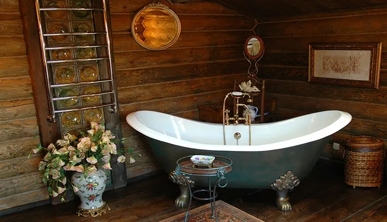 SALLE DE BAIN, BAIN, ANGE, MIROIR, TAPIS