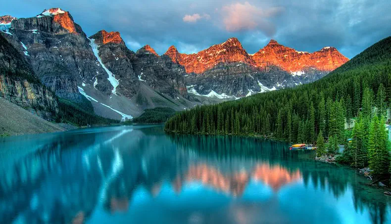 LAC, NATURE, MONTAGNE, SOMMET, FORÊT