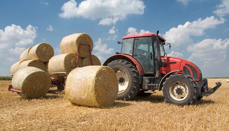 TRACTEUR, BALLE, FOIN, AGRICULTURE, ROUE