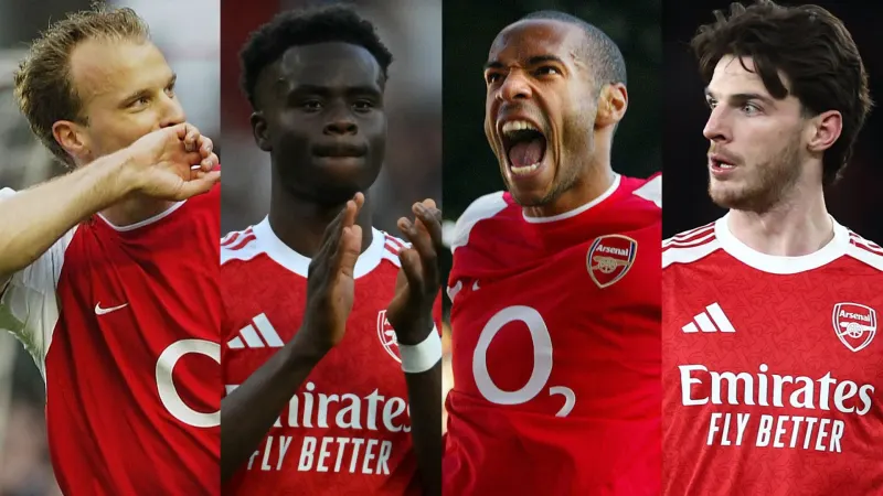 Thierry Henry, Declan Rice, Dennis Bergkamp & Bukayo Saka: Which members of Arsenal’s Premier League title-winning class of 2026 would make Invincibles team?