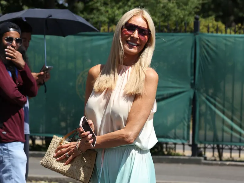 Tess Daly spotted with wedding ring at Wimbledon two months after Vernon Kay split