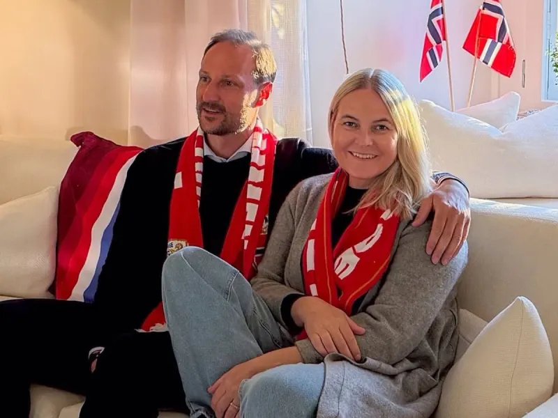 Crown Princess pictured after lung transplant for the first time as she cheers on Norway in World Cup victory