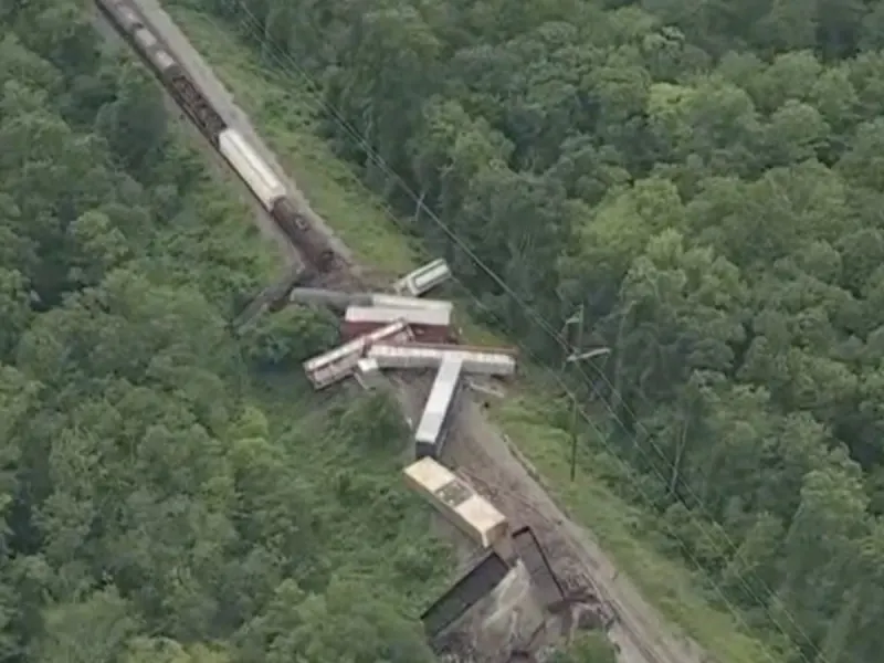 Residents warned after freight train 'carrying hazardous materials' derails