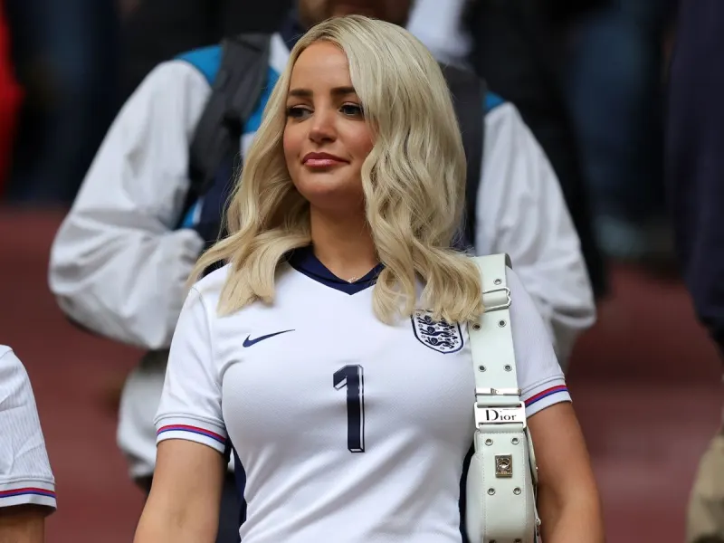 Jordan Pickford's wife stuns at England game as she gives 7-word match verdict